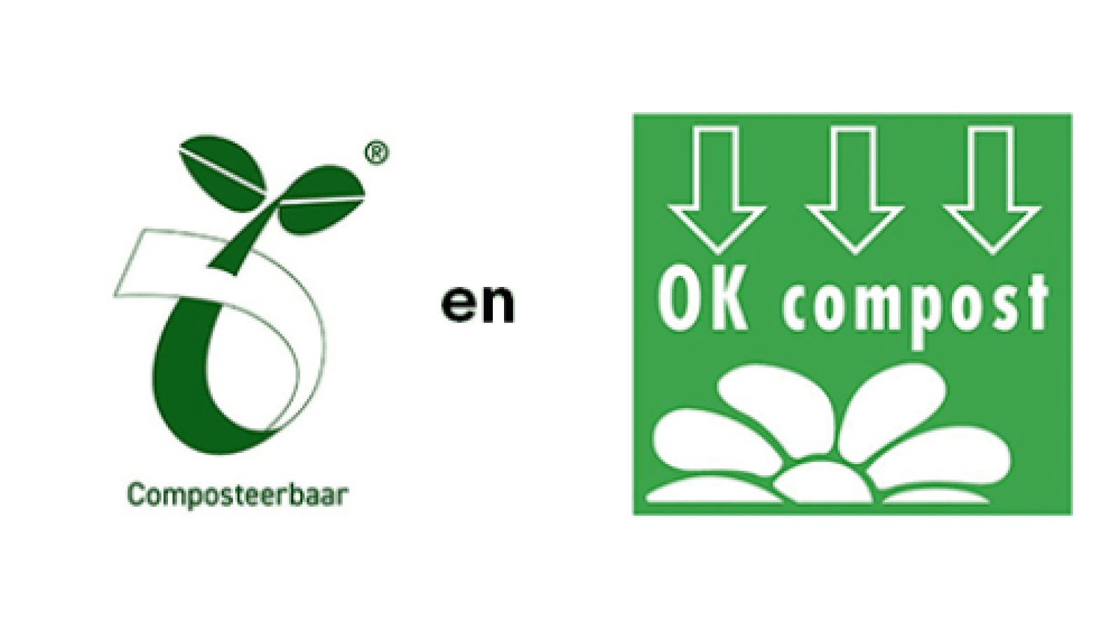 Kiemplantlogo en OK compostlogo
